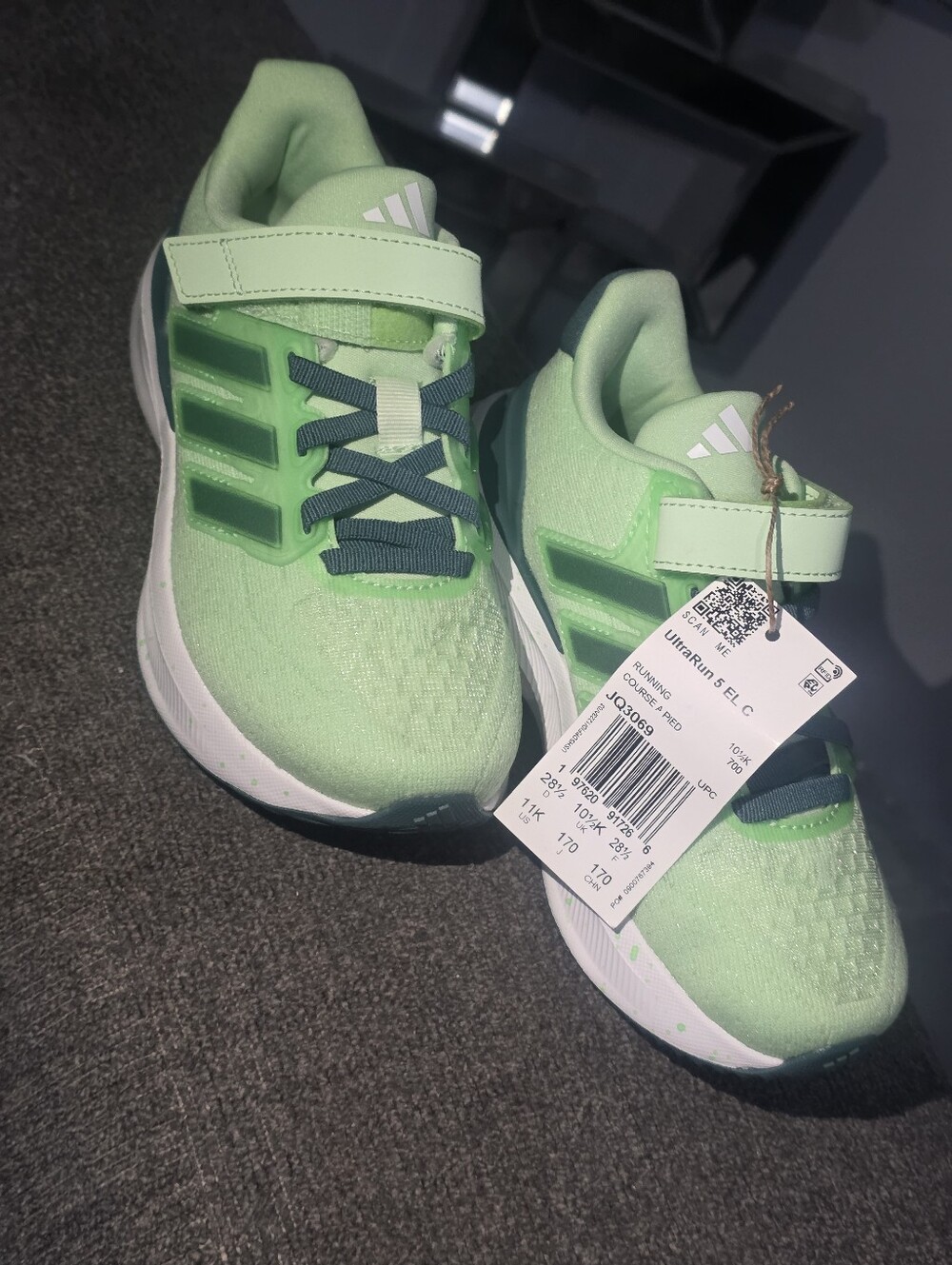 Kids Light Green Athletic Sneakers - Adidas